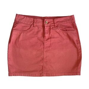 EUC Liquid X Denim Mini Skirt in Salmon Size 5/6